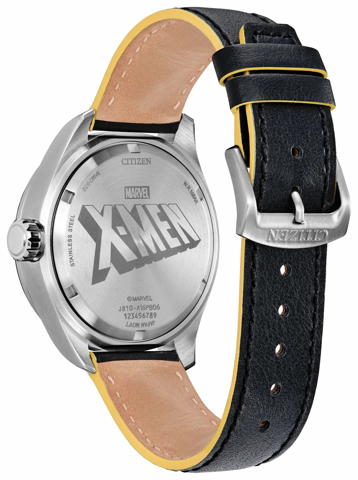 X-Men Black Dial Leather Strap AW5007-17W - Citizen New