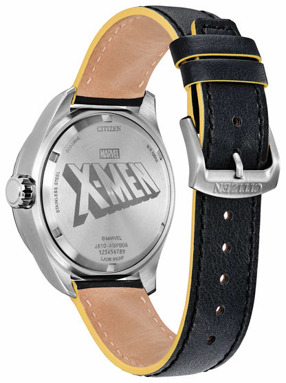 X-Men Black Dial Leather Strap AW5007-17W - Citizen New
