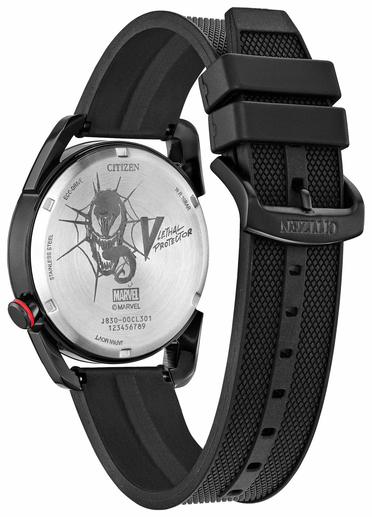 Venom "Lethal Protector" Black Dial Polyurethane Strap AW2065-41W - Citizen Best Seller