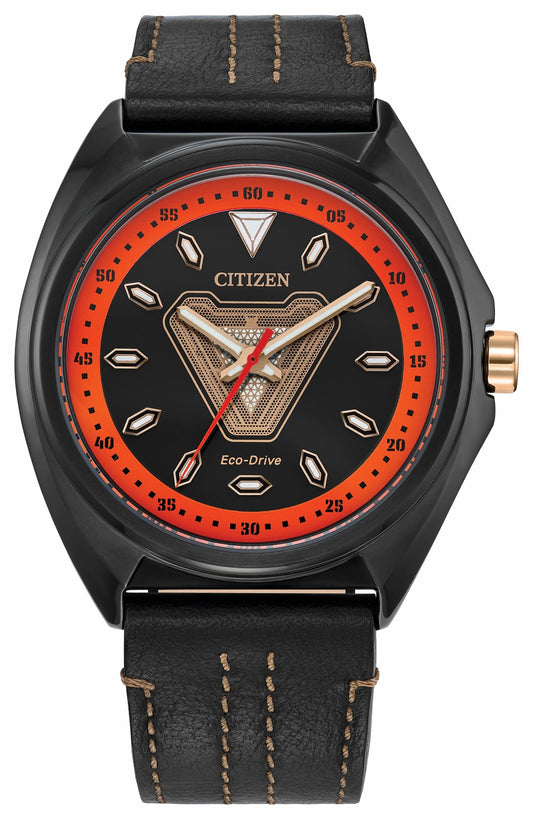 Tony Stark '63 Black Dial Leather Strap AW2075-05W - Citizen Best Price