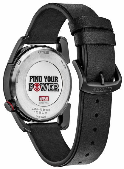Miles Morales Black Dial Leather Strap AW1685-00W - Citizen Customer Favorite