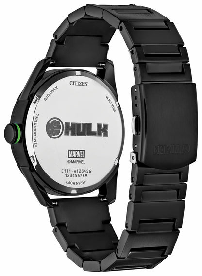 Hulk, Green Goliath Black Dial Stainless Steel Bracelet BM7675-57W - Citizen Quality
