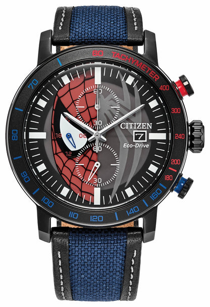 Spider-Man Double Vision Multiple Dial Nylon & Leather Strap CA0855-47W - Citizen Everyday