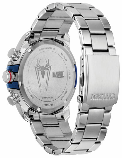 Citizen Spider-Man Eco-Drive Blue Dial Stainless Steel Watch - Citizen Deals