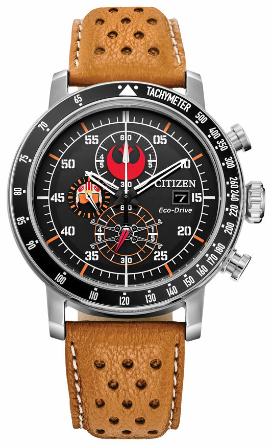 Rebel Pilot Black Dial Leather Strap CA0761-06W - Citizen Latest