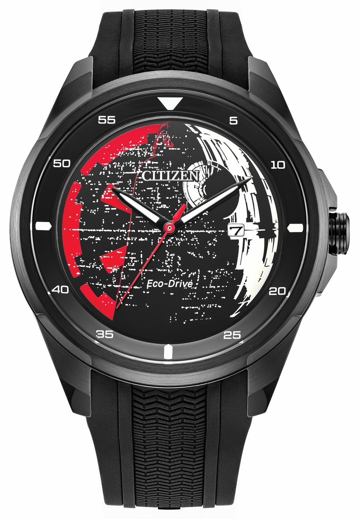 Death Star, Vader's Shadow Black Dial Silicone Strap AW1606-06W - Citizen Best Price