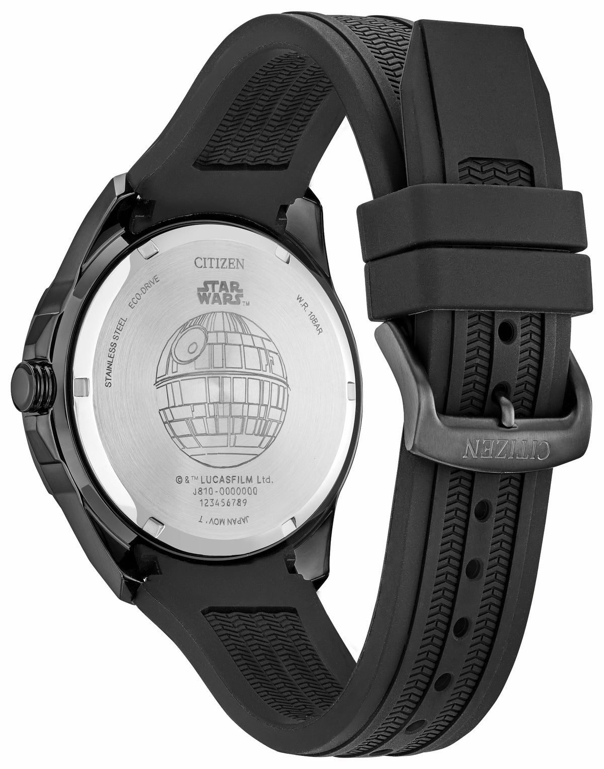 Death Star, Vader's Shadow Black Dial Silicone Strap AW1606-06W - Citizen Best Price