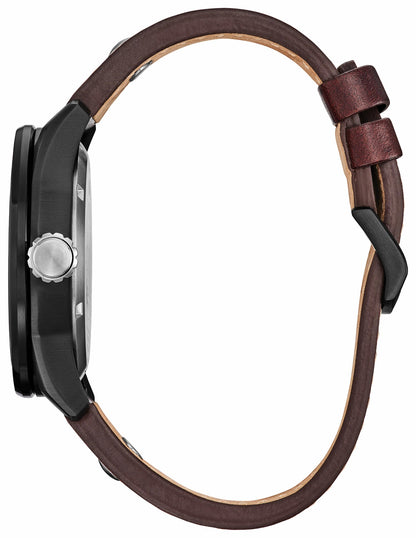 X-Wing and TIE Fighter Black Dial Leather Strap AW1738-05W - Citizen Classic