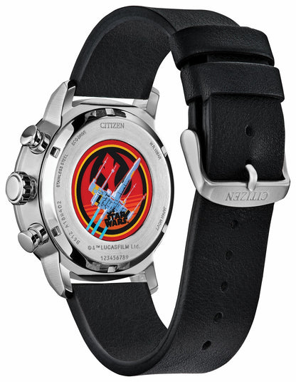 Rebel Starfighter Black Dial Leather Strap CA0870-43W - Citizen Classic