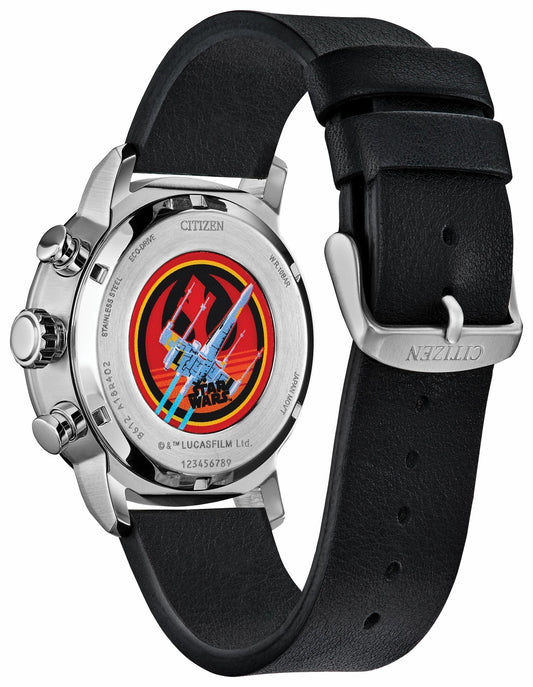 Rebel Starfighter Black Dial Leather Strap CA0870-43W - Citizen Classic