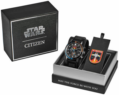 Rebel Starfighter Black Dial Leather Strap CA0870-43W - Citizen Classic
