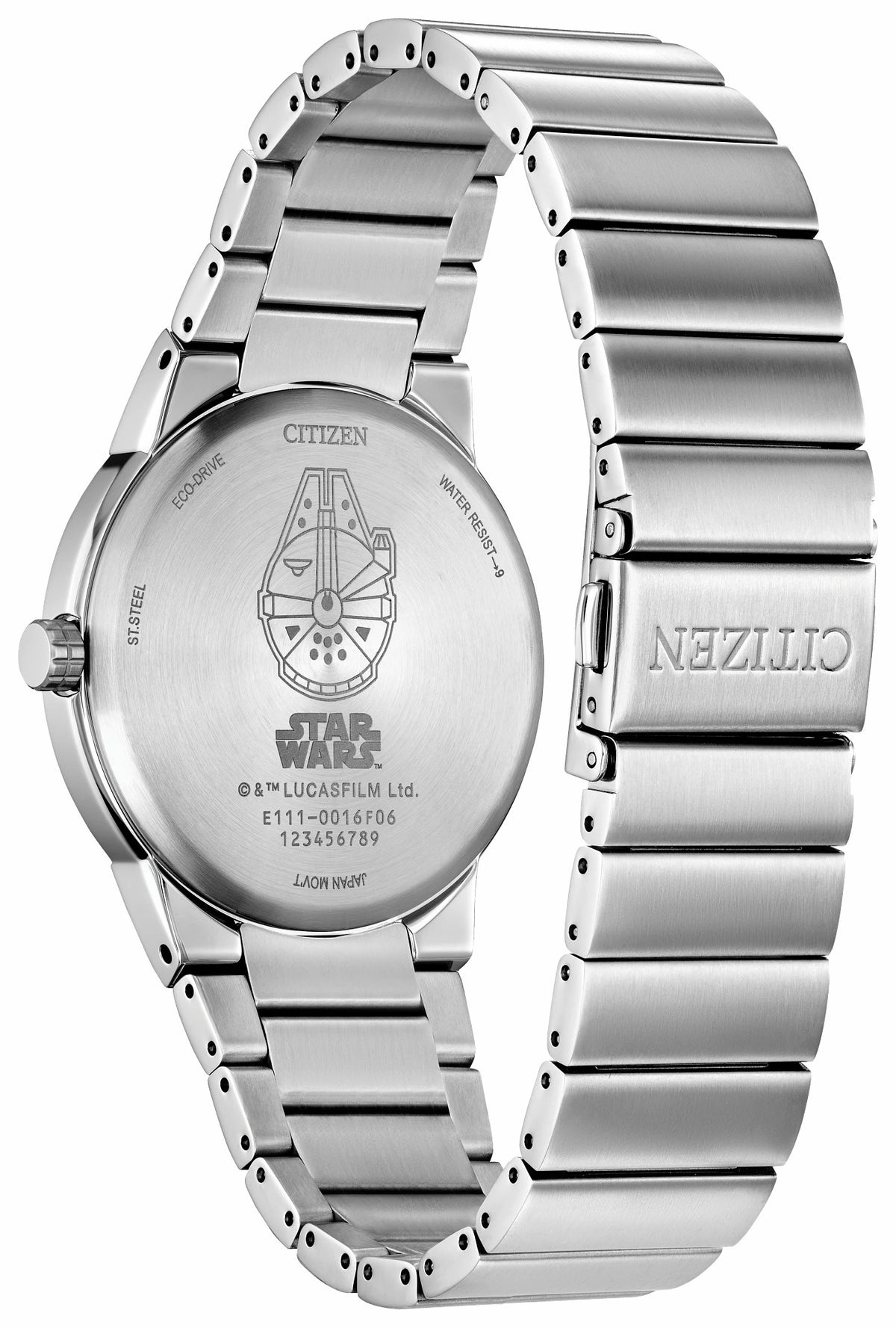 Millennium Falcon Hyperdrive Black Dial Stainless Steel Bracelet BM7581-59W - Citizen Best Seller
