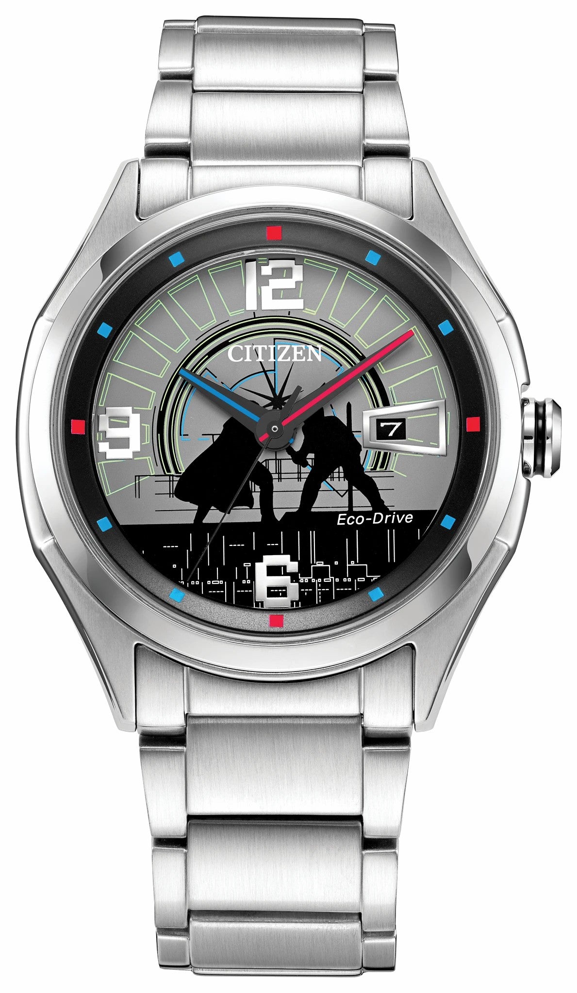 Duel Black Dial Stainless Steel Bracelet AW1140-51W - Citizen Recommended