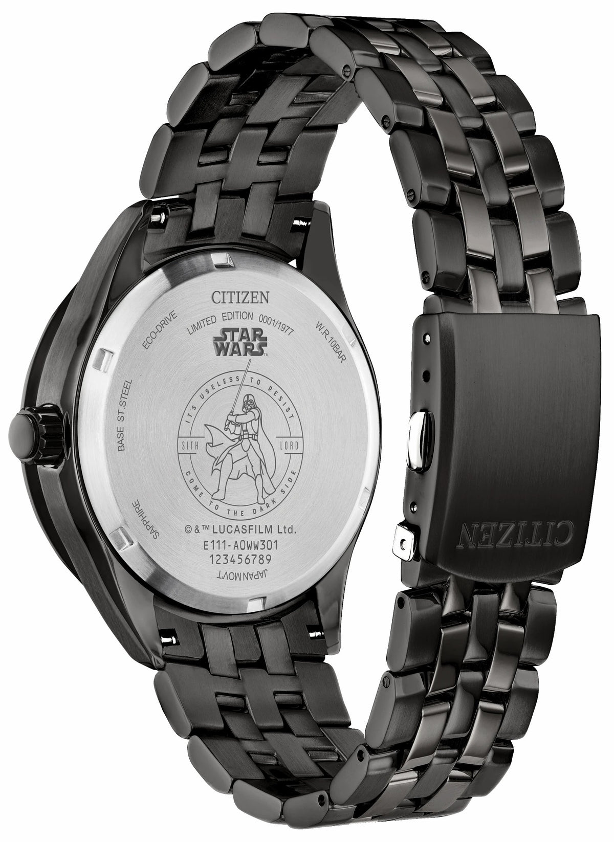 Darth Vader Returns Black Dial Stainless Steel Bracelet BM7255-61W - Citizen Great Value