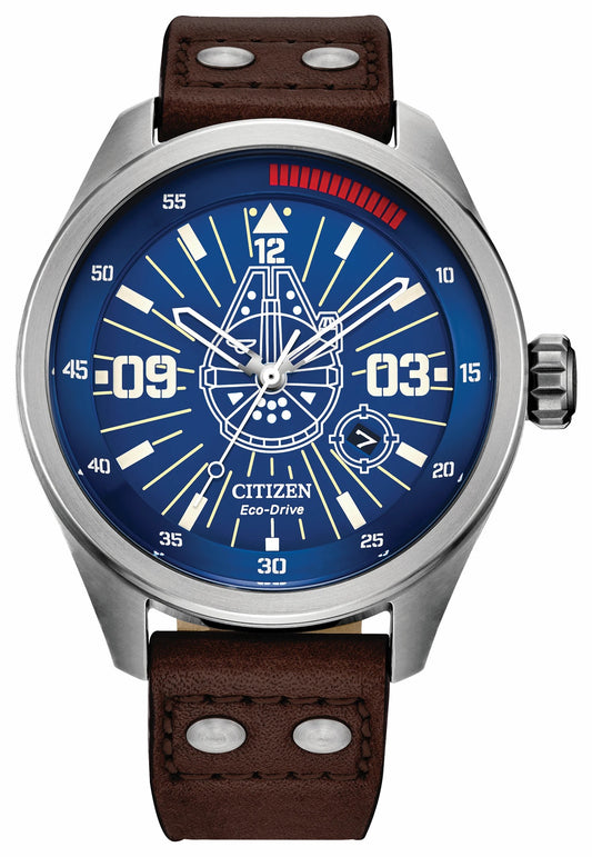 Han Solo Blue Dial Leather Strap AW5009-03W - Citizen Great Value