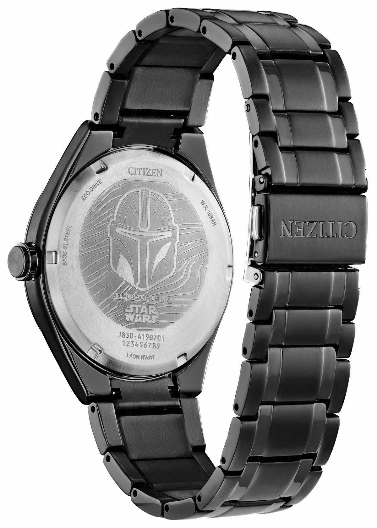 Mandalorian Black Dial Stainless Steel Bracelet AW2045-57W - Citizen Great Value