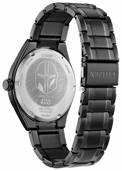 Mandalorian Black Dial Stainless Steel Bracelet AW2045-57W - Citizen Great Value