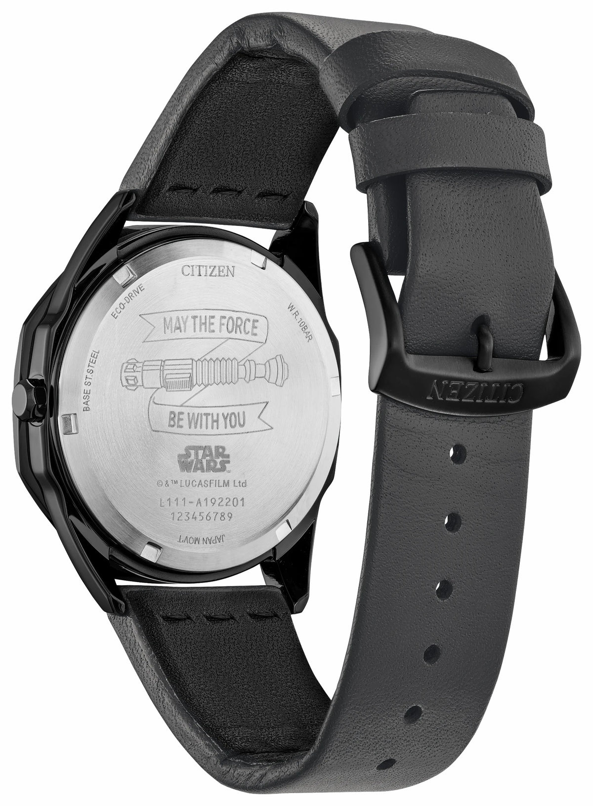 Jedi Master Black Dial Leather Strap BM7498-00W - Citizen Featured