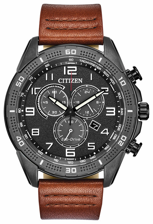 Citizen AR Eco-Drive Black Stainless Steel Watch - Citizen Exclusive