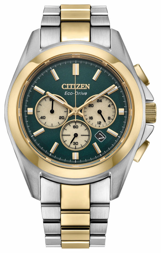 Sport Luxury Green Dial Stainless Steel Bracelet CA4684-54X - Citizen Popular