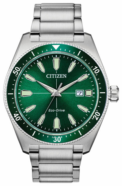 Citizen Vintage Brycen Sport Eco-Drive Green Dial Watch - Citizen Sale