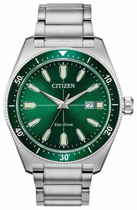 Citizen Vintage Brycen Sport Eco-Drive Green Dial Watch - Citizen Sale